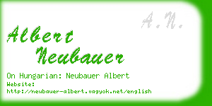 albert neubauer business card